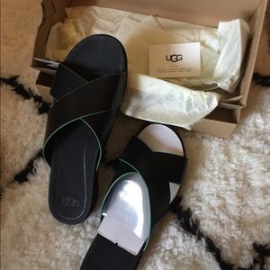 UGG Black leather Sandals